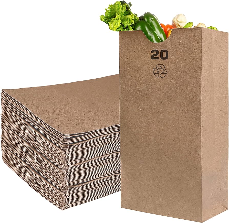 Ecodine Containers 20 lb Brown Paper Bag – 500/Case – EcoDine Containers Inc.