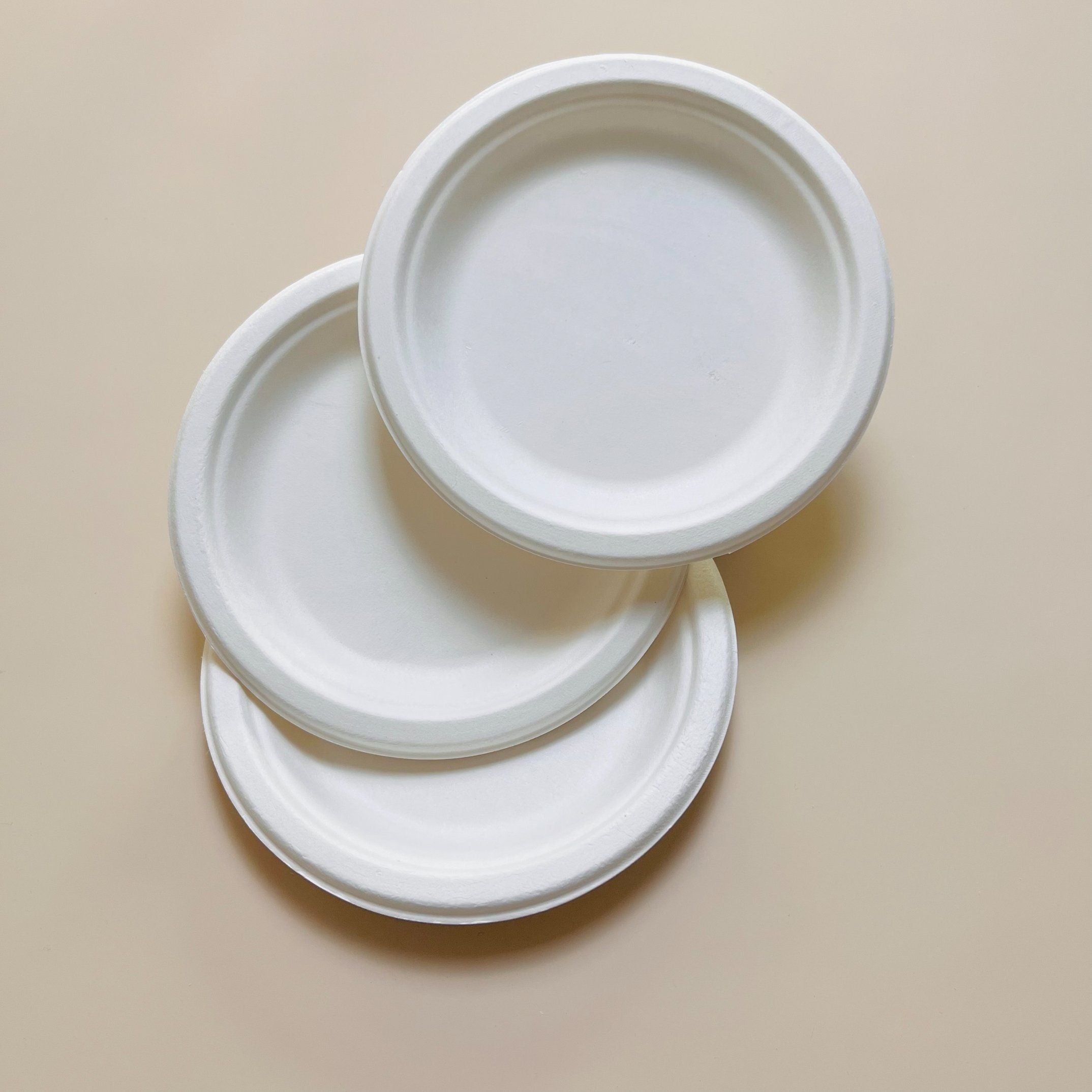 Ecodine Containers 6 inch Sugarcane Bagasse Round Plate 1000/cs – EcoDine Containers Inc.