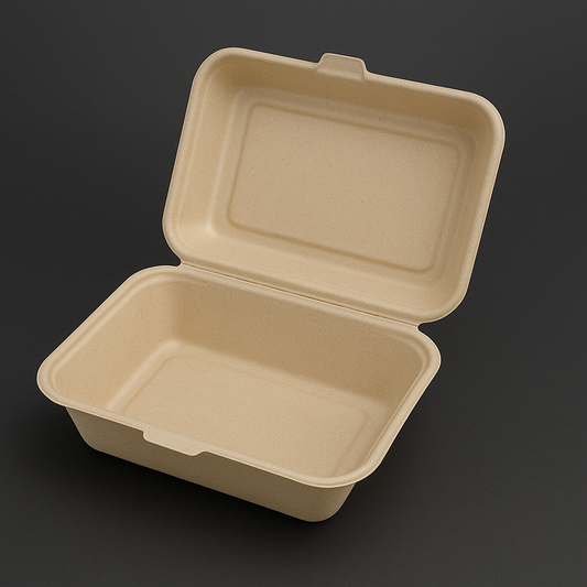 9x6 Bagasse Hinged Containers 200/CS