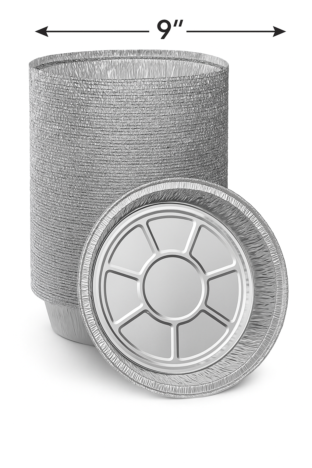 Ecodine Containers 9″ Round Aluminum Container – 500/Case – EcoDine Containers Inc.