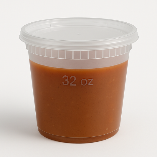 32oz. Heavy Deli Combo Container with Lids 240/cs