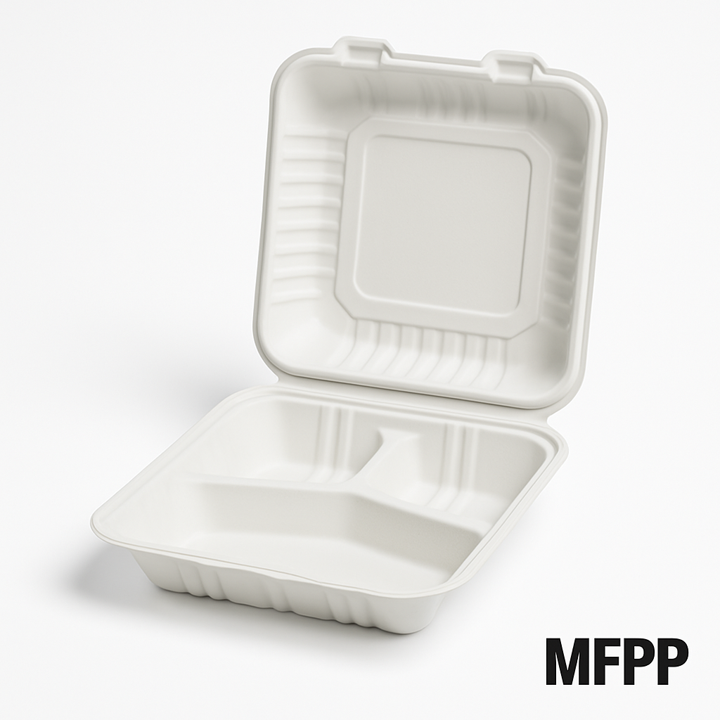 Ecodine Containers 9x9x3 MFPP 3-Compartment Container 150/cs – EcoDine Containers Inc.