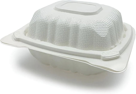 6x6x3 MFPP Hinged Lid Containers 250/cs