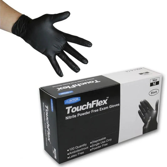 Extra Large Black Nitrile Gloves 100/box